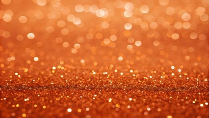 Poster - Luxurious orange background with glitter on bokeh. orange glitter texture surface