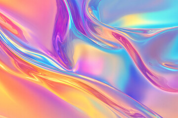 Aufkleber - Stunningly colorful abstract background with holographic texture and subtle iridescence evoking a sense of wonder