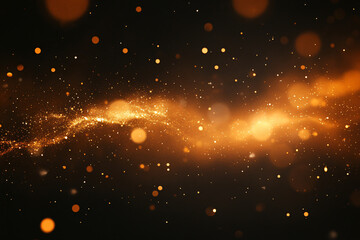 Aufkleber - Striking black background enhanced by a blur of light creating an abstract composition with gentle glow effects
