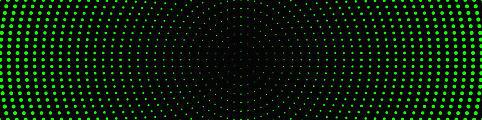 Poster - Halftone polkadot pattern  background - green and black abstract vector design from small circles