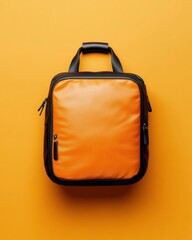Aufkleber - Minimalist Digital Nomad Laptop Messenger Vibrant Orange Tech Carrier for Remote Professionals - Sleek Urban Workspace Solution with Ergonomic Design