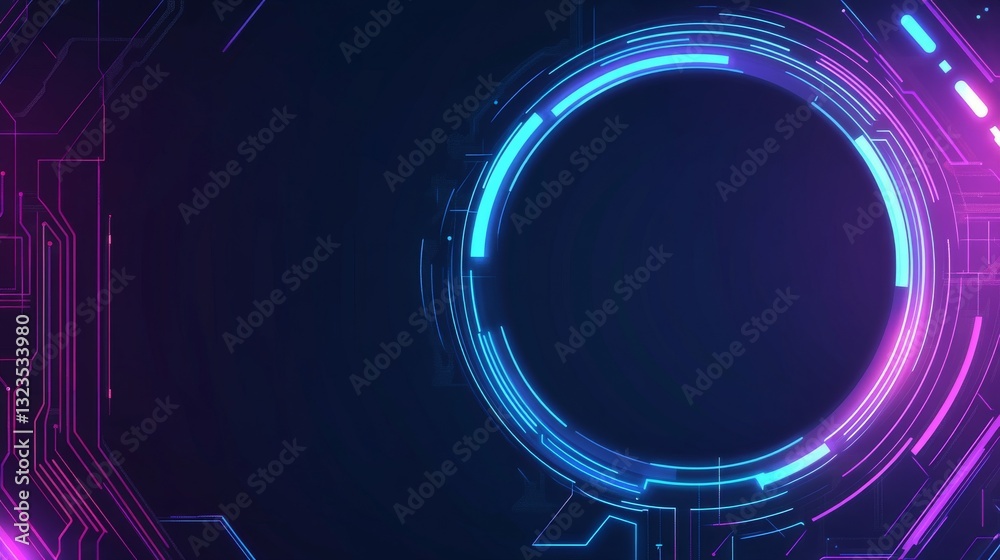 Futuristic abstract technology background with glowing circuit board ...