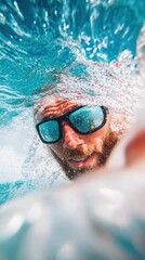 Poster - Immersive Ocean Adventure High-Performance Watersports POV with Dynamic Wave Energy - Extreme Sports for Digital and Lifestyle Branding