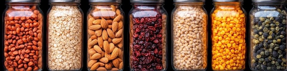 Poster - Zero-Waste Kitchen Revolution Minimalist Glass Pantry Storage with Sustainable Bulk Food Solutions - Modern Eco-Conscious Meal Prep Aesthetic