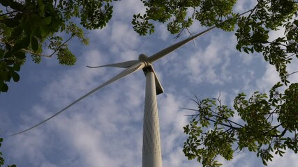Aufkleber - wind turbine against blue sky
