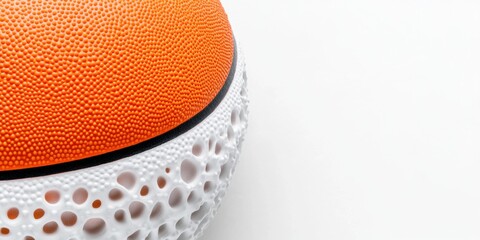 Poster - Minimalist Basketball Innovation High-Performance Textured Orange Sports Equipment with Next-Gen Ergonomic Design for Elite Athletic Branding
