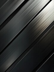 Fototapete - Dynamic metallic background featuring sleek diagonal lines in silver and black with a glowing intersection for text inclusion