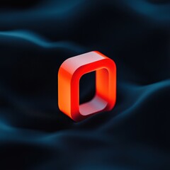 Poster - Futuristic Geometric Branding Vibrant Cube Logo Design with Gradient Lighting - Next-Gen Digital Minimalism and Tech Innovation Showcase