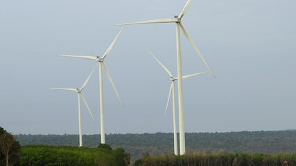 Aufkleber - wind turbine in the wind