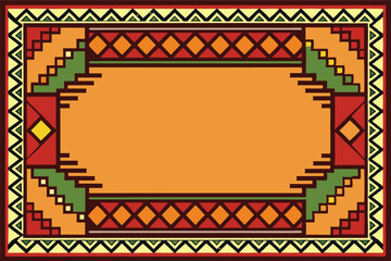 Aufkleber - Vibrant vector illustration featuring tribal patterns in bright colors, perfect for cultural events and artistic designs