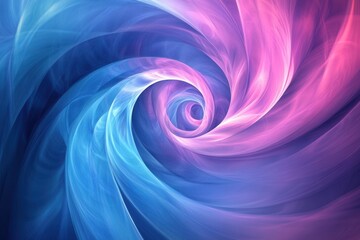 Fototapete - Vibrant abstract swirling patterns with dynamic balance in blue, purple, and pink tones representing modern design aesthetics
