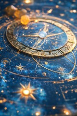 Wall Mural - astrology. astrologer calculates natal chart and makes a forecast of fate.tarot cards, fortune telli