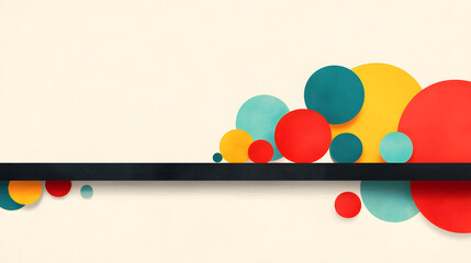 Poster - Harmonious balance of chaos in minimalist graphic design abstract style digital art