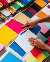 Leinwandbilder - Chromatic Precision Professional Color Matching and Quality Control in Modern Print Production - Innovative Visual Design Workflow for Creative Industries