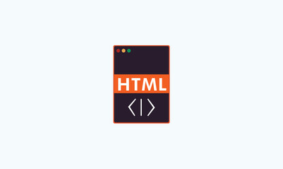 HTML icon design vector illustration