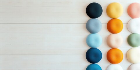 Aufkleber - Soft Minimalist Color Palette Pastel Spheres in Muted Tones - Contemporary Design Inspiration for Creative Branding and Aesthetic Innovation