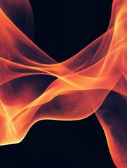 Poster - Dynamic abstract background with energetic waves in bold red and orange hues, perfect for creative projects and visually engaging presentations