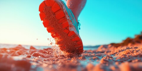 Poster - Dynamic Urban Exploration Vibrant Outdoor Athletic Performance Capturing Gen Z Minimalist Lifestyle - Adventure Fitness Trendsetting Content