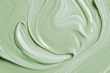 Poster - Swirls of Serenity: Close-up shot of flowing, pastel-colored paint in a swirl pattern, evoking a sense of calm and fluidity.
