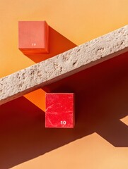 Leinwandbilder - Minimalist Digital Ranking Design Bold Geometric Typography with Textural Contrast - Creative Content Marketing Visualization for Web Listings and Brand Communication