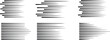 © Vectstocker - Speed Line Set. Comic motion speed lines. Horizontal speed motion lines. Fast motion effect. Speed and fast action symbol.