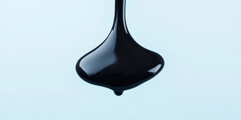Aufkleber - Fluid Noir Minimalist Liquid Dynamics in High-Gloss Black - Sensory Design Exploration for Creative Branding and Aesthetic Innovation