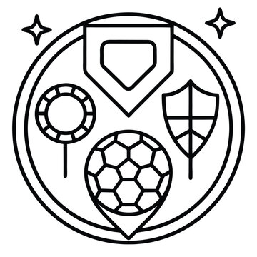 Soccer day vector illustration icon elements symbols
