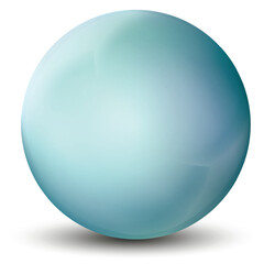 Wall Mural - glass blue ball or precious pearl. glossy realistic ball, 3d sphere. abstract vector illustration hi