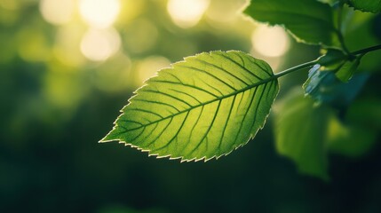 Green leaf nature. Generative AI