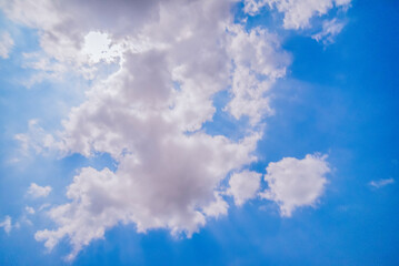 Wall Mural - clear blue sky background,clouds with background, blue sky background with tiny clouds. white fluffy