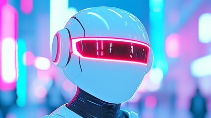 Poster - Intelligent Robot AI Travel Assistant, providing tailored trip insights and seamless booking support, vibrant colors, dynamic lighting, intricate details, immersive experience