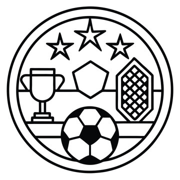 Soccer day vector illustration icon elements symbols