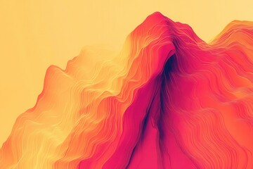 Fototapete - Dynamic abstract background with energetic red and orange waves ideal for modern design projects and creative presentations