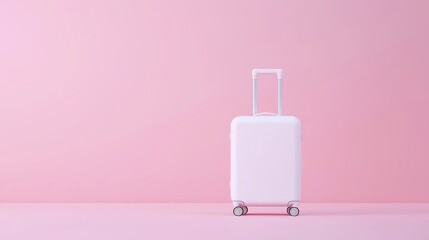 Poster - AI Travel Maestro, a sleek and minimalist design showcasing a robotic assistant for personalized travel planning, emphasizing simplicity and efficiency in a clean environment.