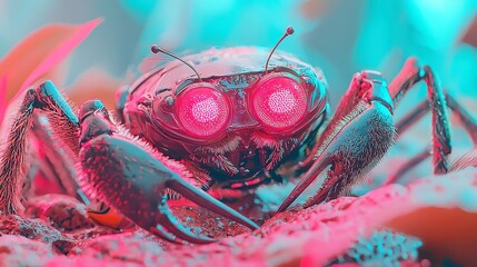 Poster - Vibrant Robot AI Travel Companion, Experience hassle-free adventures with personalized suggestions, bright light, high contrast, vivid colors, showcasing sharp details