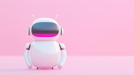 Poster - Smart Travel Assistant, a sleek and modern AI robot offering tailored getaway suggestions, set in a minimalist environment with an emphasis on simplicity and clarity.