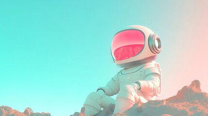 Poster - AI Travel Companion, An innovative robot assistant offering tailored travel insights and planning, designed in a minimalist space, enhancing user experience with simplicity.