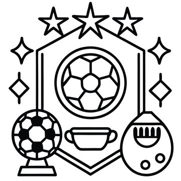 soccer day vector illustration icon elements symbols