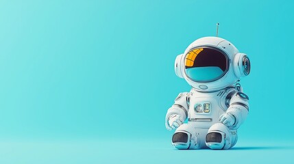 Poster - AI Travel Navigator, Intelligent robot guide for curated adventures, sleek minimalist design, open and airy environment, emphasizing simplicity and exploration