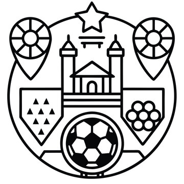 Soccer day vector illustration icon elements symbols