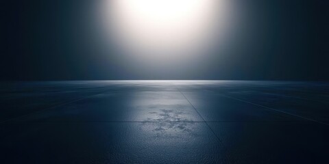Poster - A dark blue sky with a large sun in the background