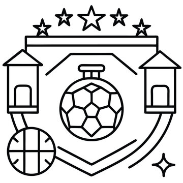 Soccer day vector illustration icon elements symbols