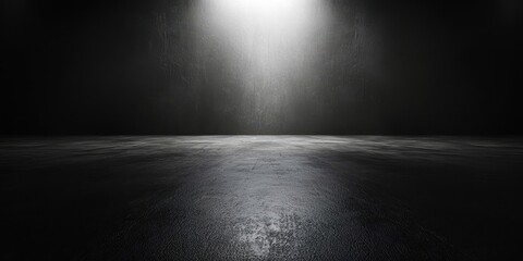 Poster - A dark, empty room with a large, empty space