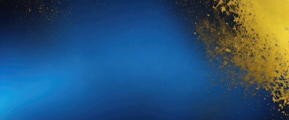 Wall Mural - abstract magic yellow, blue, and beautiful golden dust background