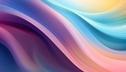 Poster - Flowing curves forming vibrant abstract geometric design
