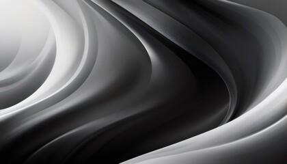 Poster - Elegant black and white wave background flowing in a gradient