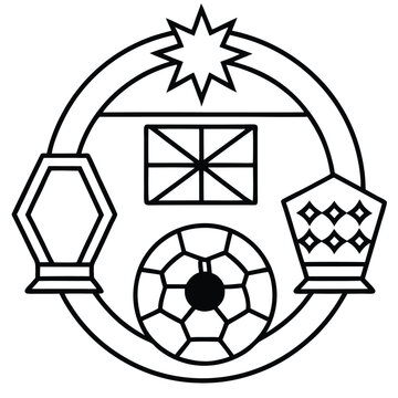 Soccer day vector illustration icon elements symbols