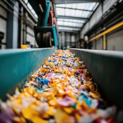 Leinwandbilder - Circular Economy Revolution High-Tech Recycling Facility Transforms Waste into Sustainable Resources with Next-Gen Industrial Design and Environmental Innovation
