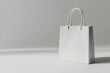 © Muzy Studio - White paper shopping bag with twisted handles for retail, fashion, and gift branding