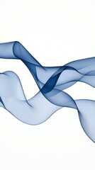 Aufkleber - Blue digital waves flowing and creating a beautiful abstract background